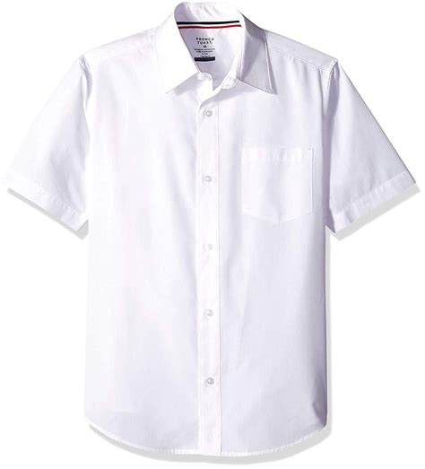 School Uniform Boys Short Sleeve Classic Dress Shirt White