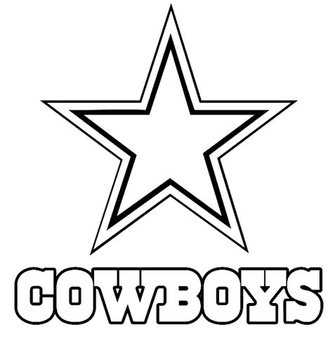Dallas Cowboys Star Coloring Page Free Printable Coloring Pages