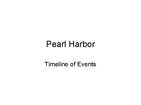 Pearl Harbor Timeline Of Events Oct 16 Stimson
