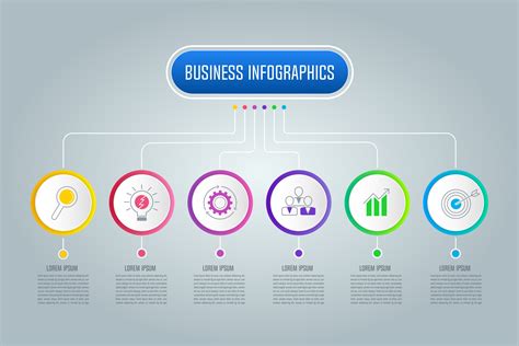Org Chart Infographic Design Business Concept With 6 Options Parts Or