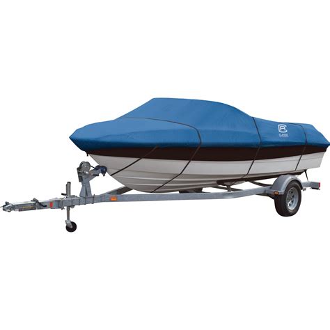 Classic Accessories Stellex All Season Boat Cover — Blue Fits 17ft