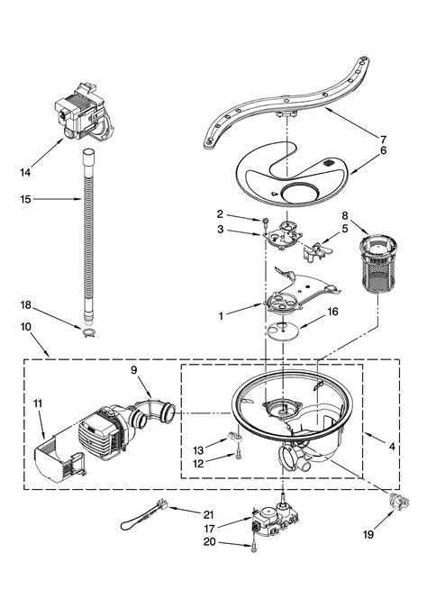 kenmore ultra wash dishwasher parts diagram