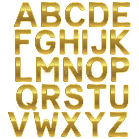 Font Gold Uppercase Alphabet Stock Vector Illustration Of Letter