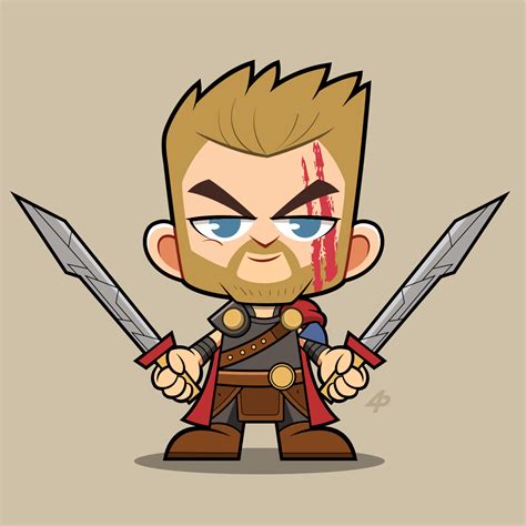 Thor Cartoon Drawing Free Download On Clipartmag