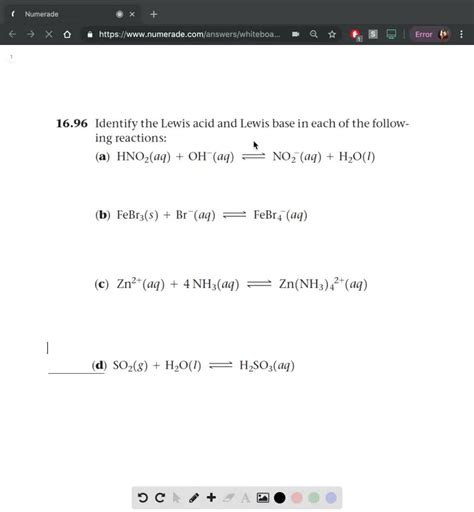 Solvedidentify The Lewis Acid And Lewis Base In Each Of The Following