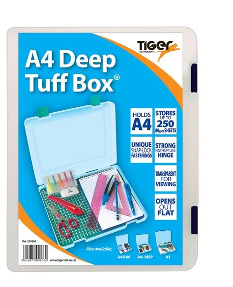 A4 Deep Tuff Box Assorted Colours Blackredgreenblue Eanda