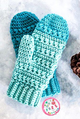 Snow Drops Mittens Free Crochet Pattern Hotcrochet Com
