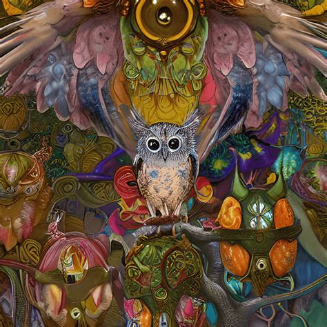 Owls Fractal Gems · Creative Fabrica