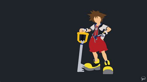 Sora Kingdom Hearts Minimalist Wallpaper By Greenmapple17 On Deviantart