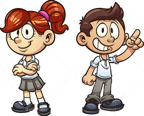 Cartoon Students By Memoangeles Graphicriver