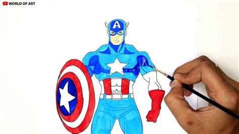 Captian America Drawing Avengers Drawing Captain America Easy