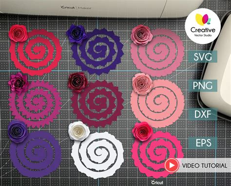 Roll Paper Flowers Svg