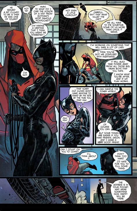 Red Hood Sides With Catwoman In Batman Catwoman The Gotham War Red Hood Comic Watch