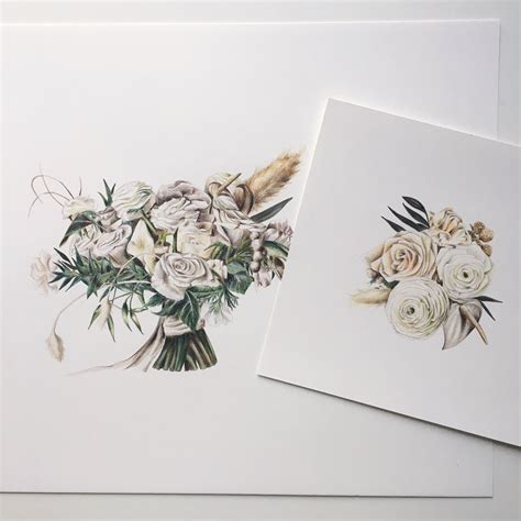 Full And Mini Bouquet Illustrations By Botanical Illustration Artist