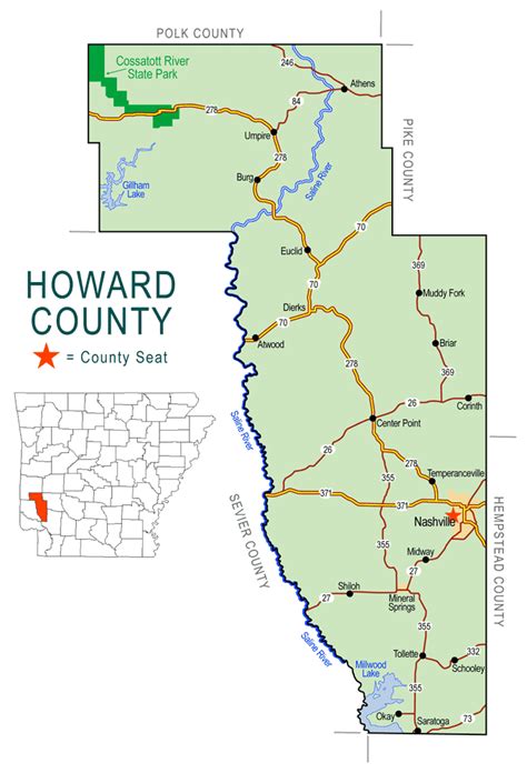 Zz Howard County Map Encyclopedia Of Arkansas