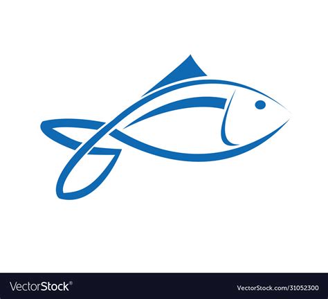 Fish Logo Simple Design Royalty Free Vector Image