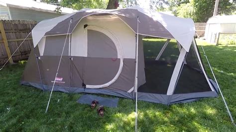 6 person cabin tent with screened porch, evergreen. Coleman Weathermaster 6 Person Tent (Review) - YouTube