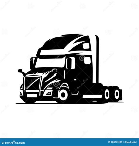 Truck Silhouette Symbol Template Vector Illustration Logo