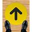Yellow Directional Arrow Floor Sign — D6140 By SafetySigncom