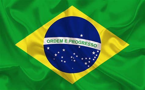 Brazilian Flag Brazil Flag Of Brazil Silk Fabric Hd Wallpaper Peakpx