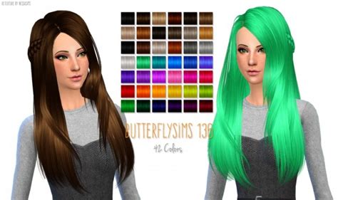Sims 4 Hairs ~ Nessa Sims Butterflysims 136 Hairstyle