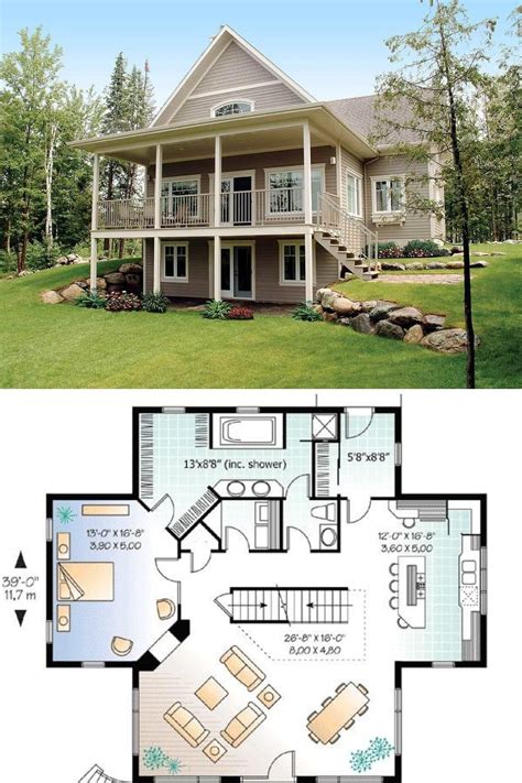 Two Story 3 Bedroom Dream Cottage For A Sloping Lot Floor Plan