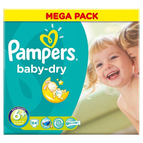 Pampers Baby Dry Size 6 Extra Large Mega Box 64 Nappies Baby