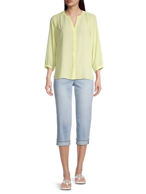Shop Nydj Pin Tucked Button Front Blouse Saks Fifth Avenue