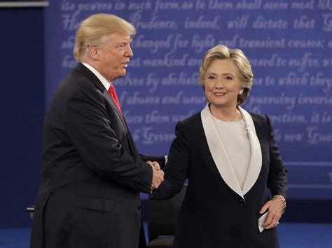 Second Presidential Debate Hillary Clinton And Donald Trump Spar But