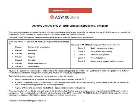 As9100c Checklist Pdf