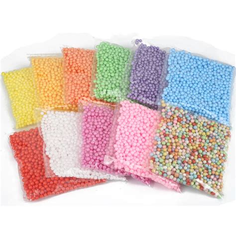 900pcspack Mixed Color Polystyrene Styrofoam Filler Foam 5 10mm Mini Beads Balls Crafts Home