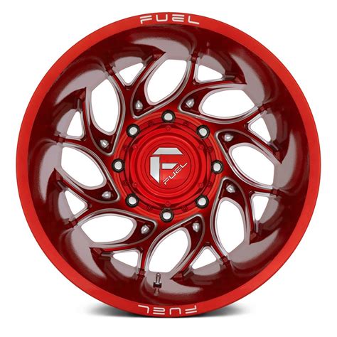 Fuel® D742 Dually Runner Wheels Candy Red With Milled Accents Rims