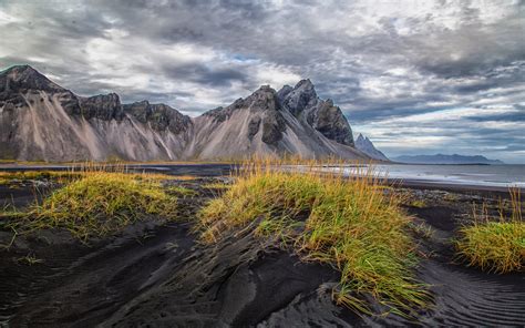 Vestrahorn Iceland Faraway Land Black Sand Dunes Wallpaper Hd