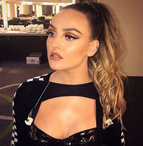 little mix perrie edwards drops jaws in knickers and thigh high boots daily star