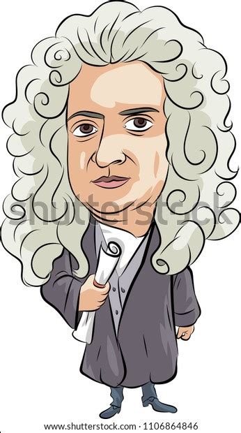 Isaac Newton Cartoon Vector có sẵn miễn phí bản quyền 1106864846