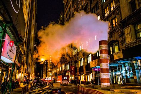 Smoke Over Manhattan Editorial Stock Photo Image Of Streets 83168038