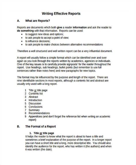 Effective Report Writing Examples