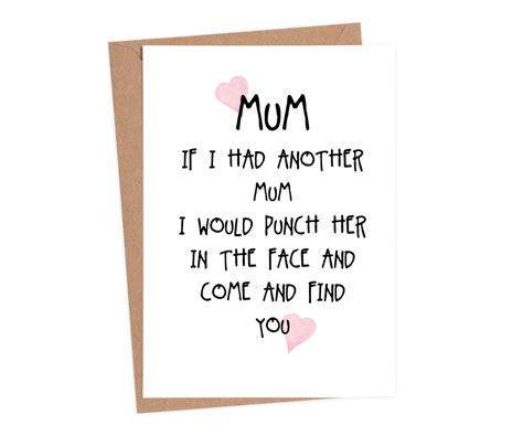 Sarcastic Mothers Day Cards Funny Mothers Day Cards Personalised