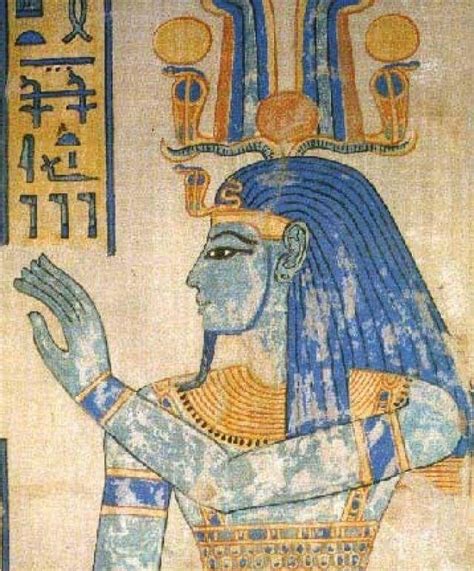 The Original Egyptian Blue Color In This Ancient Painting Is From A Scene Of God Tatenen In The
