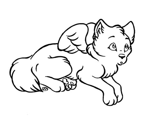 Chibi Wolf Coloring Page Clipart Best