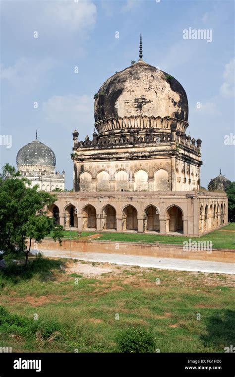 Domed Tombs Of Qutub Shahi Kings Hyderabad Andhra Pradesh India