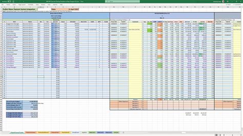 Ms Excel Spreadsheet Tracking Project Monthly Weekly Financials