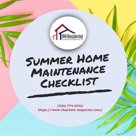 Summer Home Maintenance Checklist Call Us At