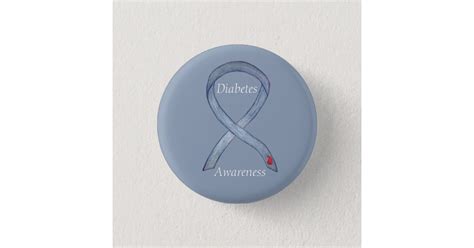 Diabetes Awareness Ribbon Customized Art Pin