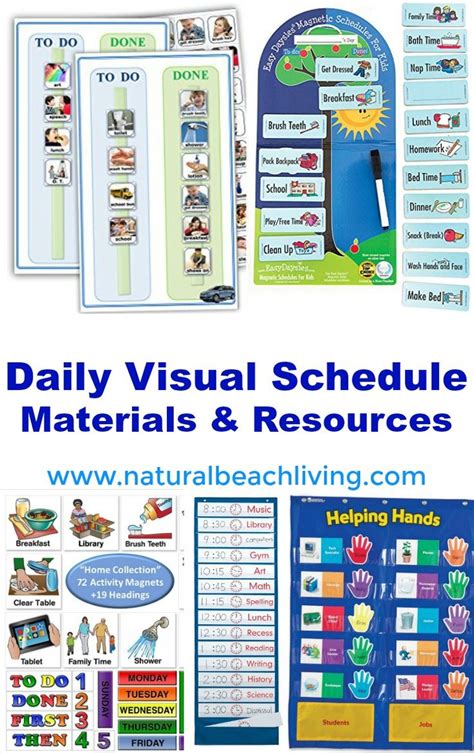 Printable routine charts provide visual support for tasks. Perfect Daily Visual Schedule Materials and Resources ...