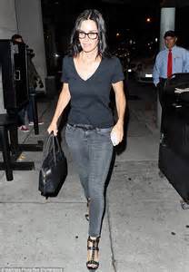 Courteney Cox Dons Glasses For Dinner With Friends At Craigs West
