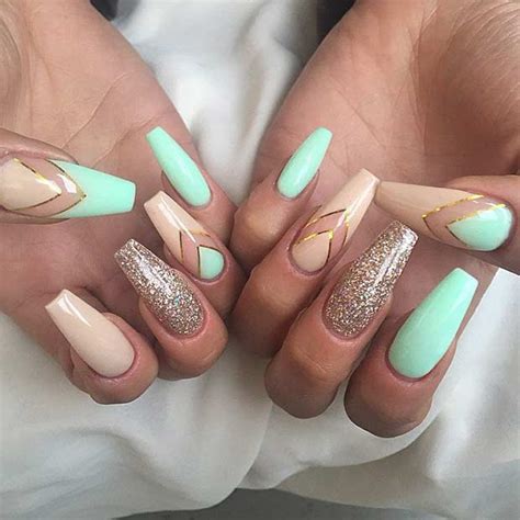 Square nails are square—they're flat on top with straight, sharp corners. 31 Trendy Nail Art Ideas for Coffin Nails | Page 2 of 3 ...