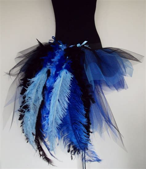 Royal Blue Peacock Burlesque Tutu Skirt Size 4 10 Us 6 12 Uk 75