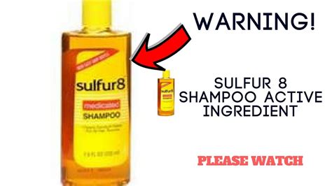 Warning Sulfur 8 Shampoo Active Ingredient Youtube