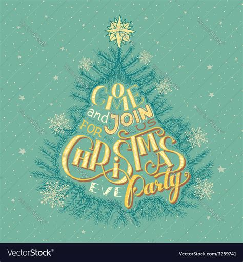 Christmas Eve Party Invitation Royalty Free Vector Image